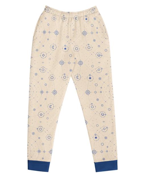 Onegodian Galaxy: Thirteen Worlds Orbit Chain™ – Women's Joggers – Tan & Navy